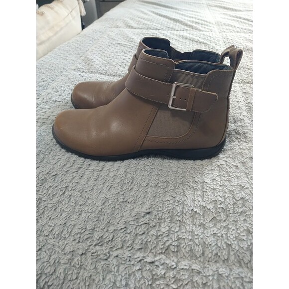 Vionic Ankle Faux Leather Orthoheel Technology Boots Brown Beige Size 9 - Picture 6 of 11